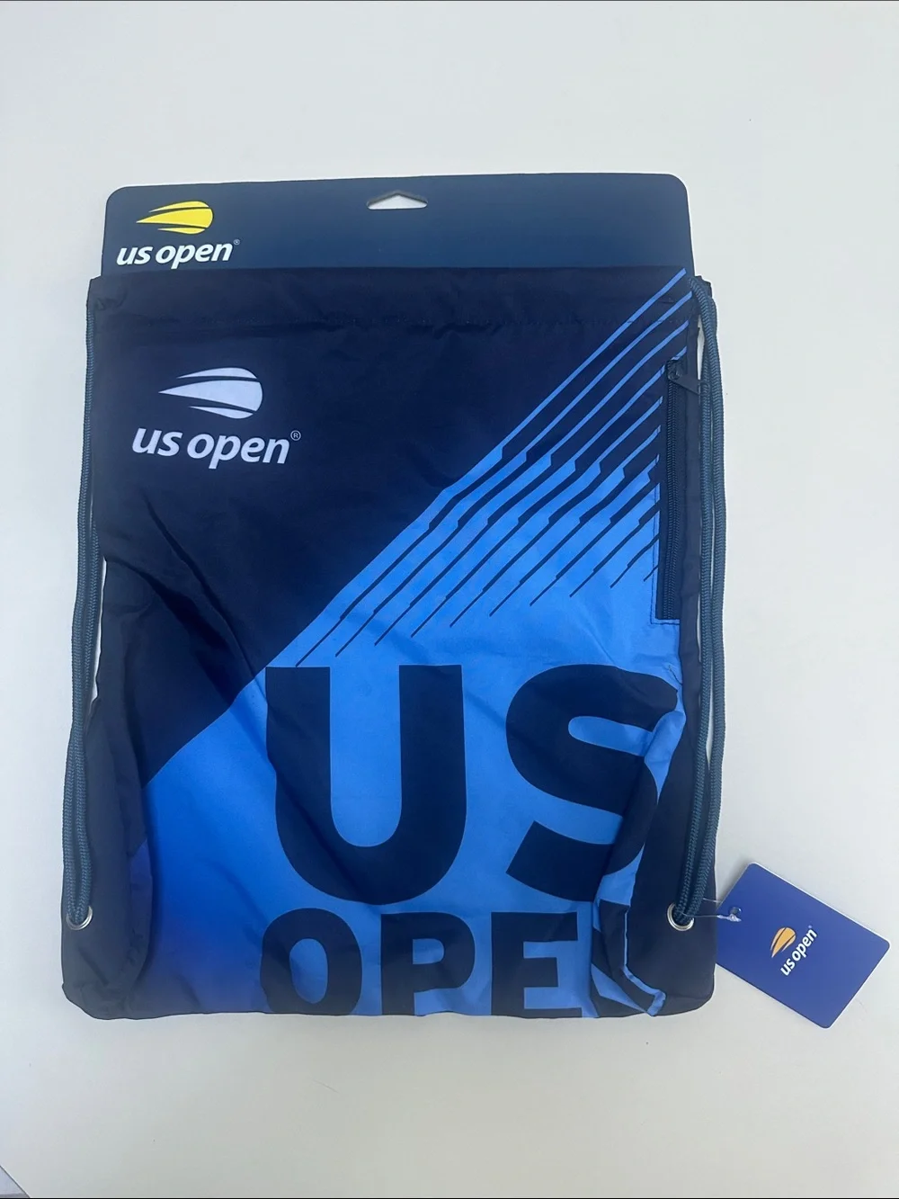 🆕 🎾 US OPEN Men's Blue Drawstring bag Athletic Training NWT